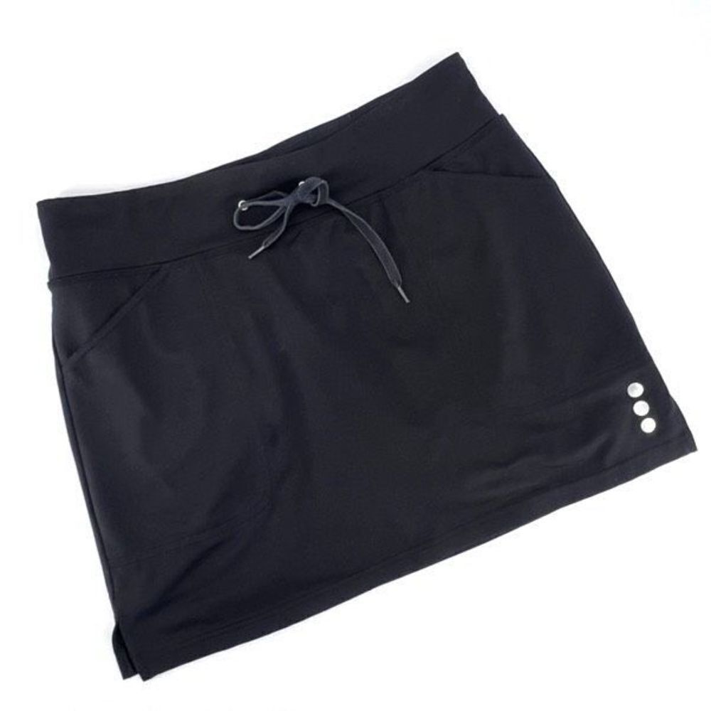 Jofit Women's Elastic Waistband Drawstring Golf Skort Skirt Black tennis Medium‎